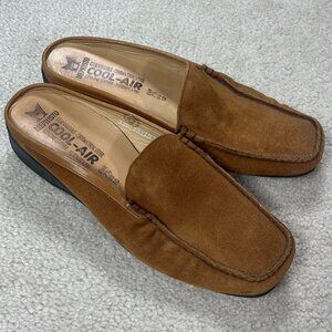 Mephisto Cool-Air Suede Leather Mule Clogs Tan Comfort Slip-On US 10 EUR 7.5